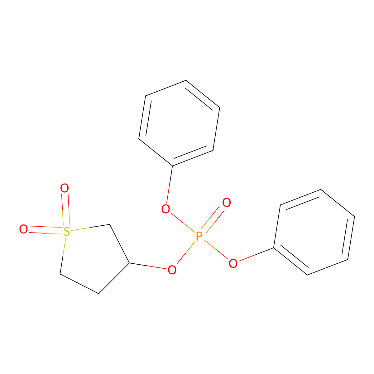 (1,1-Dioxothiolan-3-yl) diphenyl phosphate molecular structure, CAS 202341-87-5