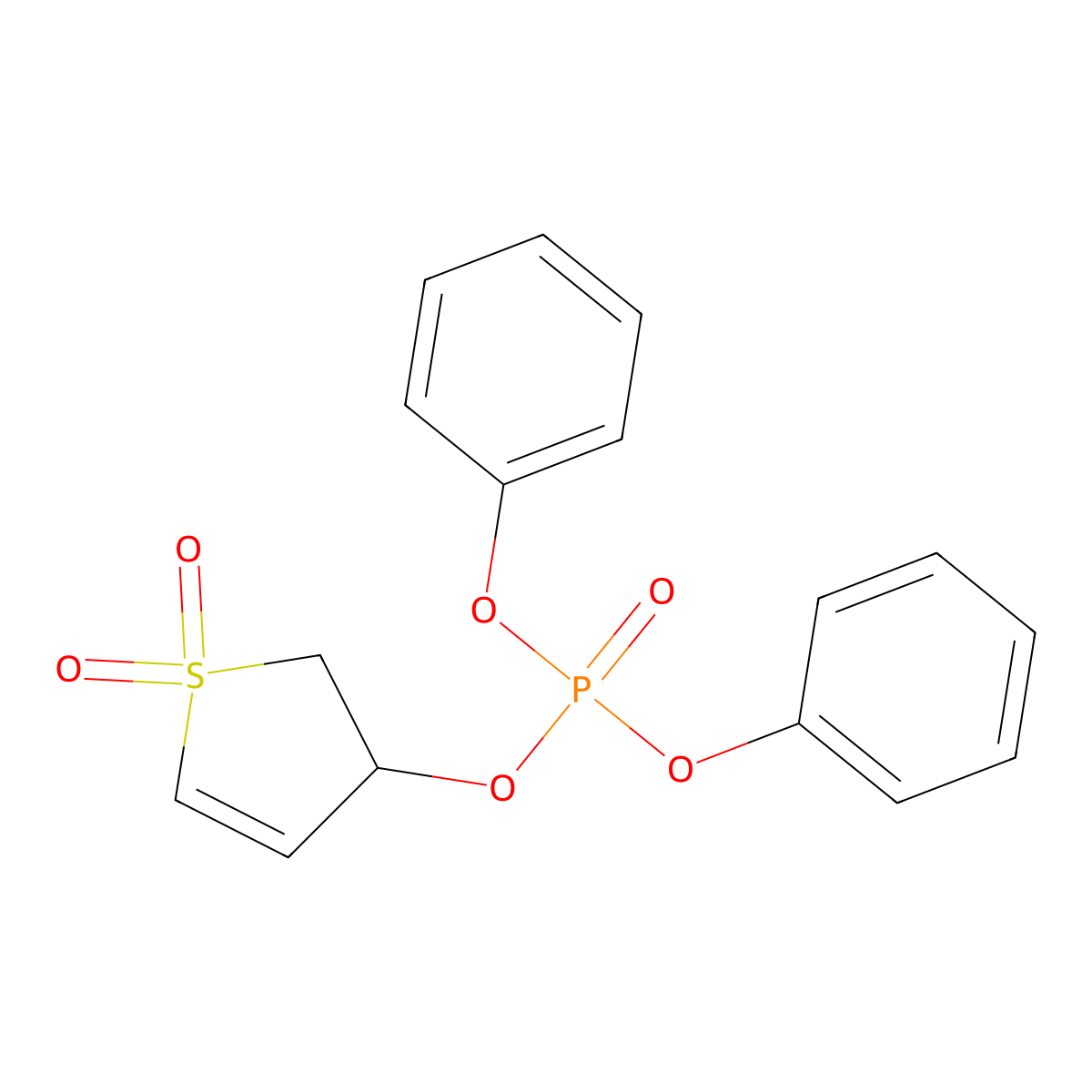 Phosphoric acid (1,1-dioxo-2,3-dihydrothiophen-3-yl) diphenyl ester molecular structure, CAS 202341-90-0
