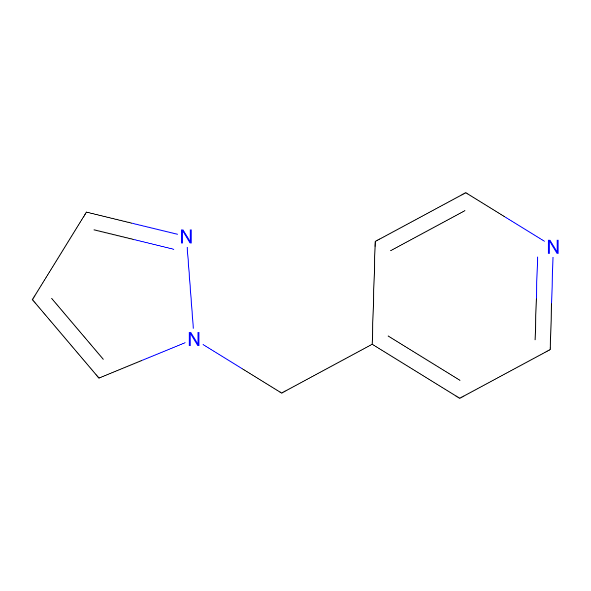 4-(Pyrazol-1-ylmethyl)pyridine molecular structure, CAS 202344-41-0