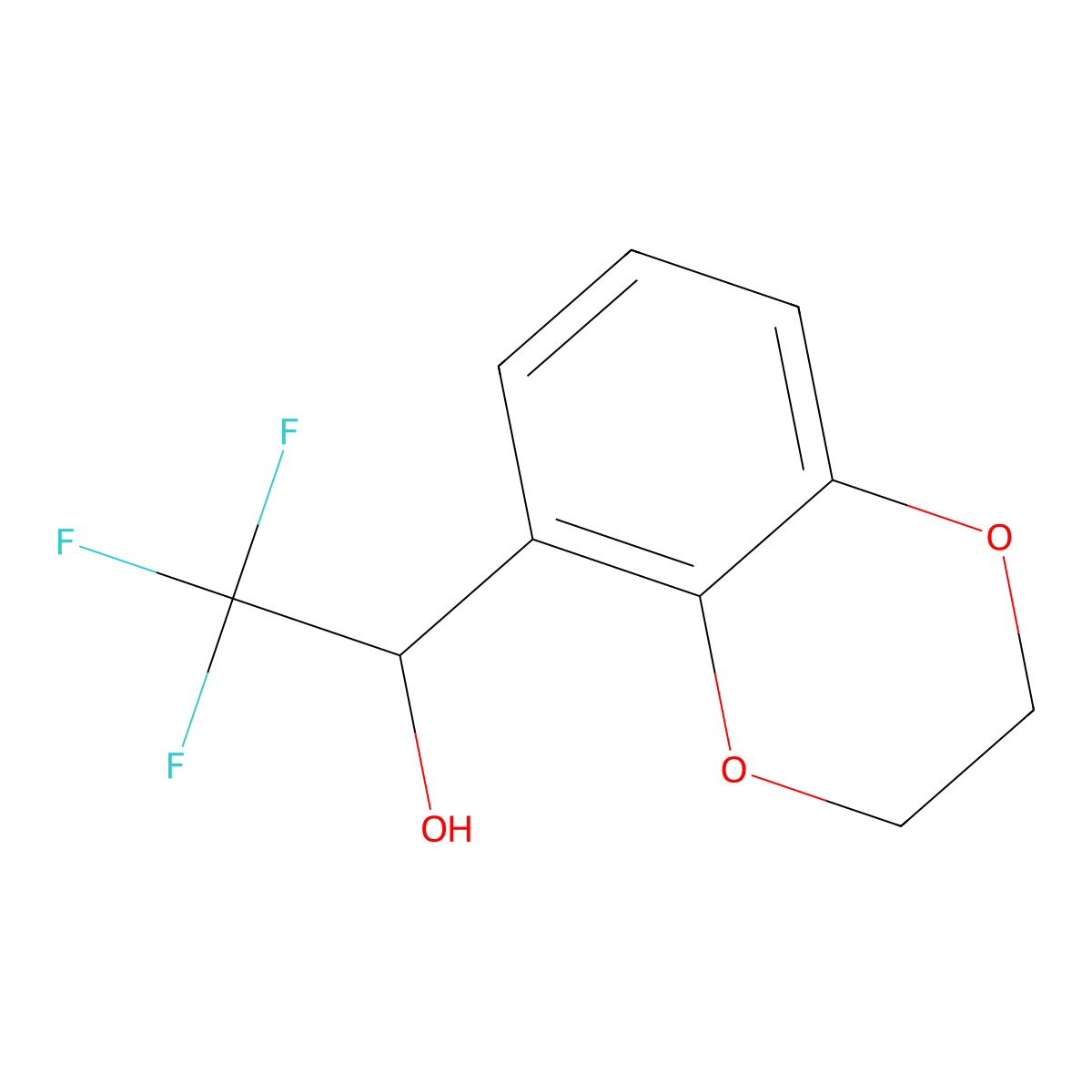 1-(2,3-Dihydro-1,4-benzodioxin-5-yl)-2,2,2-trifluoroethan-1-ol molecular structure, CAS 2023452-52-8