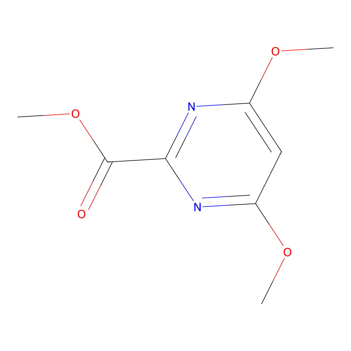 Methyl 4,6-dimethoxypyrimidine-2-carboxylate molecular structure, CAS 202350-72-9