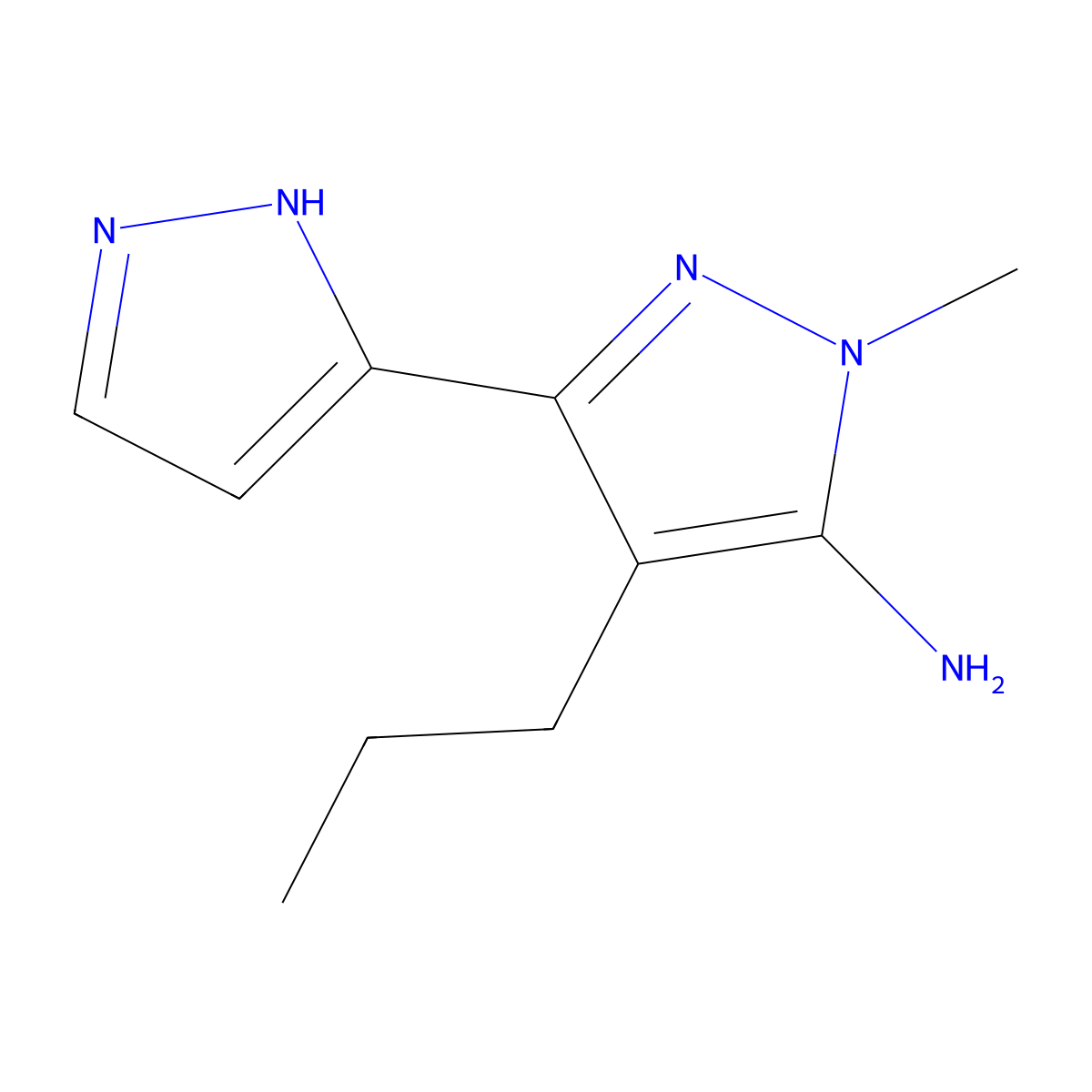 1-Methyl-4-propyl-1h,2'h-[3,3'-bipyrazol]-5-amine molecular structure, CAS 2023528-27-8