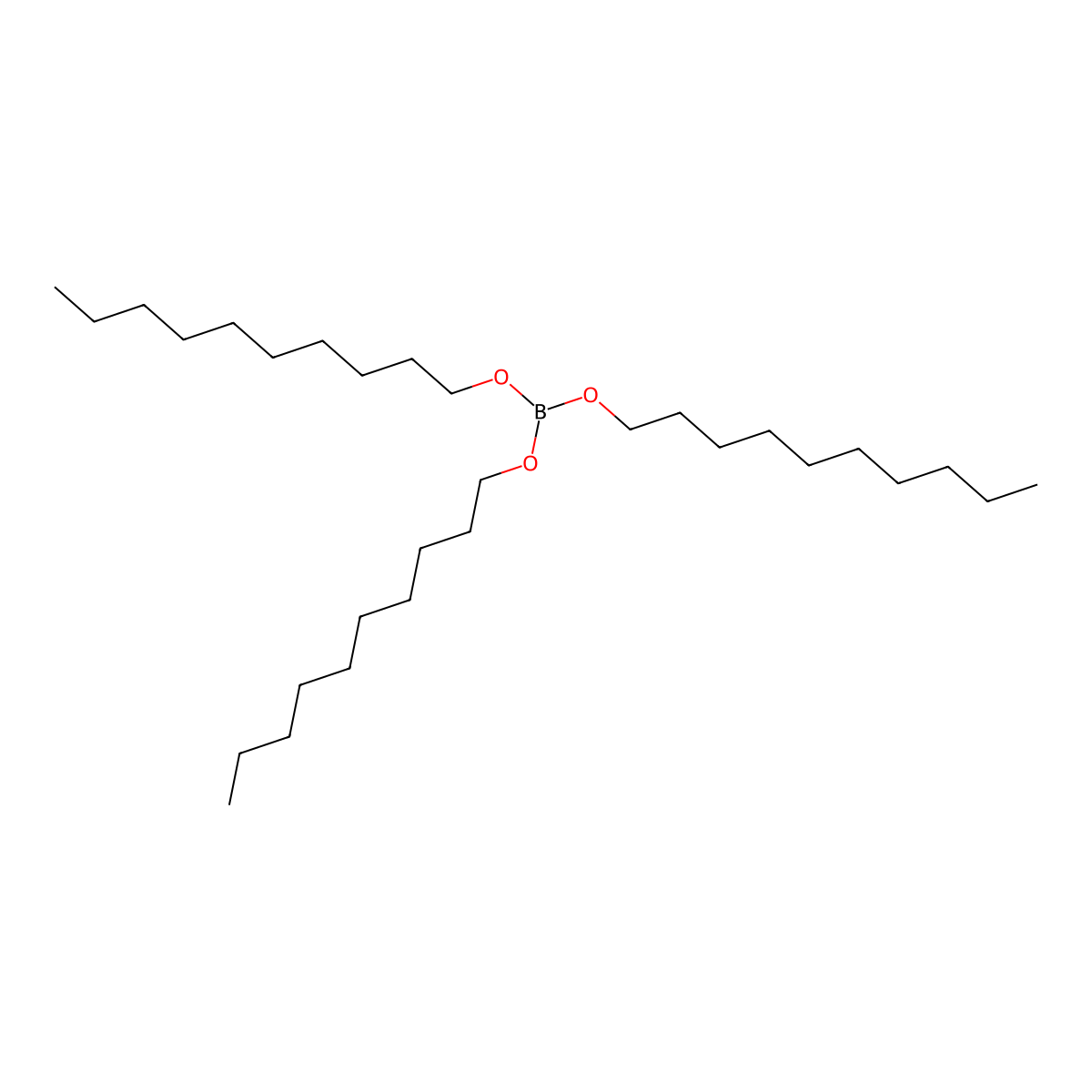 Decyl borate molecular structure, CAS 20236-81-1