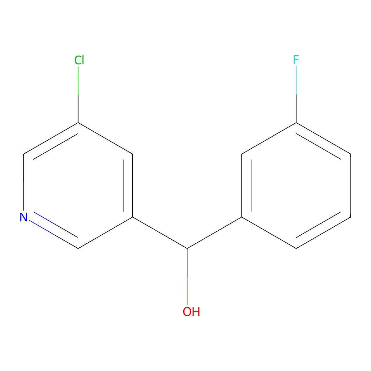 5-Chloro-alpha-(3-fluorophenyl)-3-pyridinemethanol molecular structure, CAS 2023606-48-4