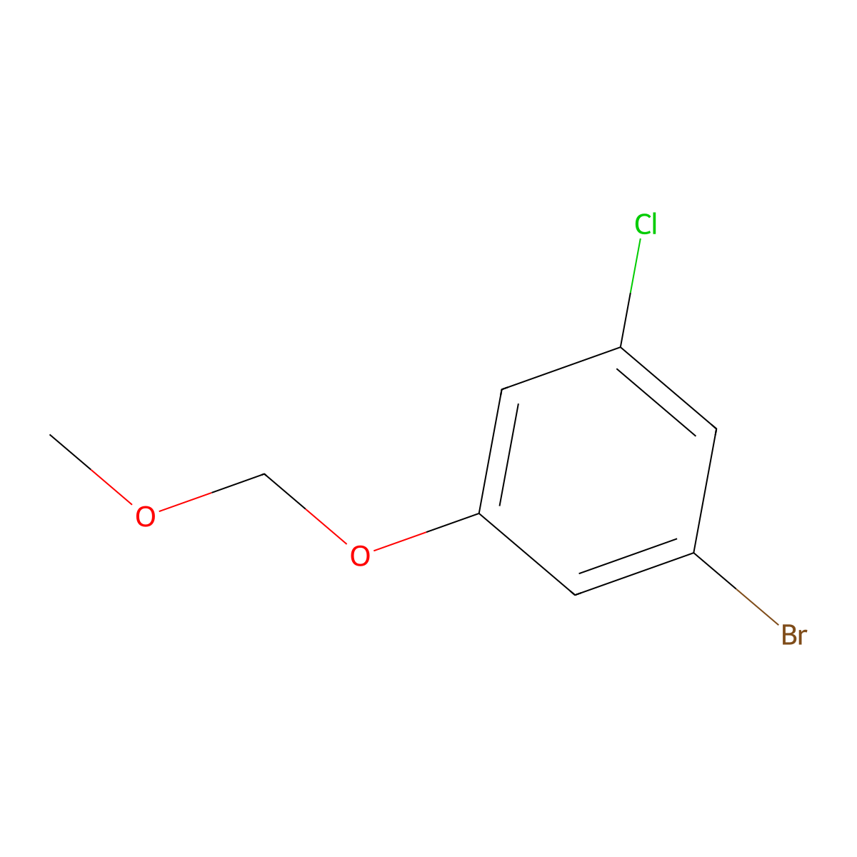 1-Bromo-3-chloro-5-(methoxymethoxy)benzene molecular structure, CAS 2023712-88-9