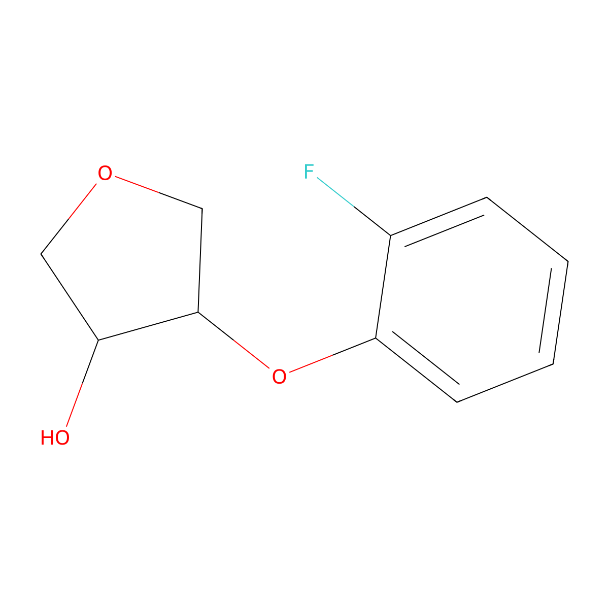 (3R,4R)-4-(2-fluorophenoxy)oxolan-3-ol molecular structure, CAS 2023776-59-0