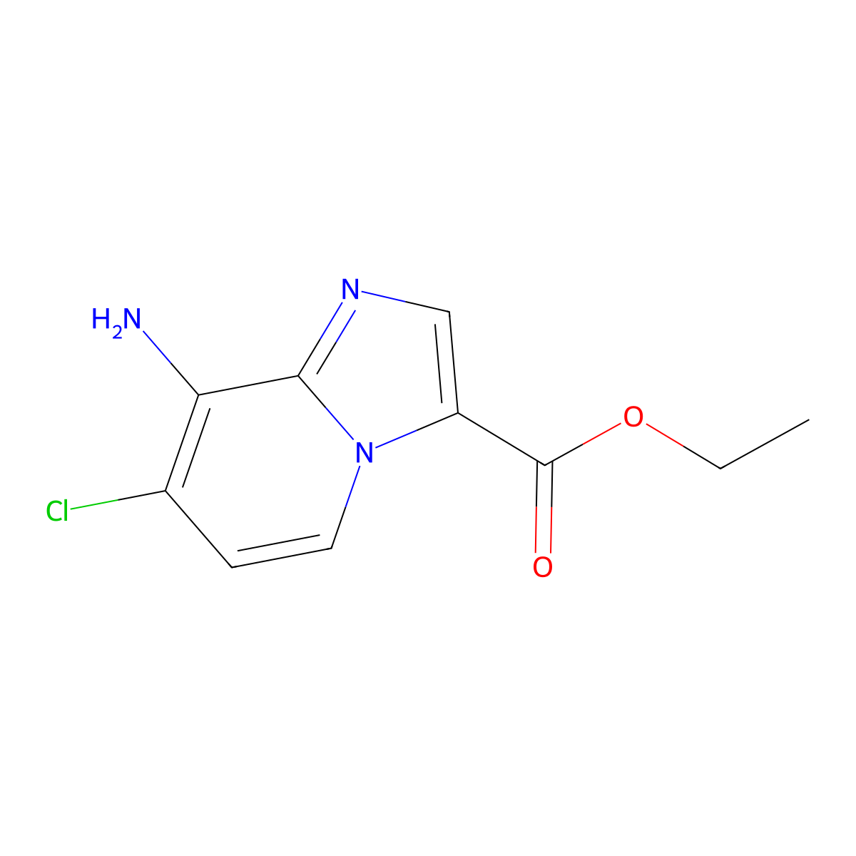 Ethyl 8-amino-7-chloroimidazo[1,2-A]pyridine-3-carboxylate molecular structure, CAS 2023778-29-0