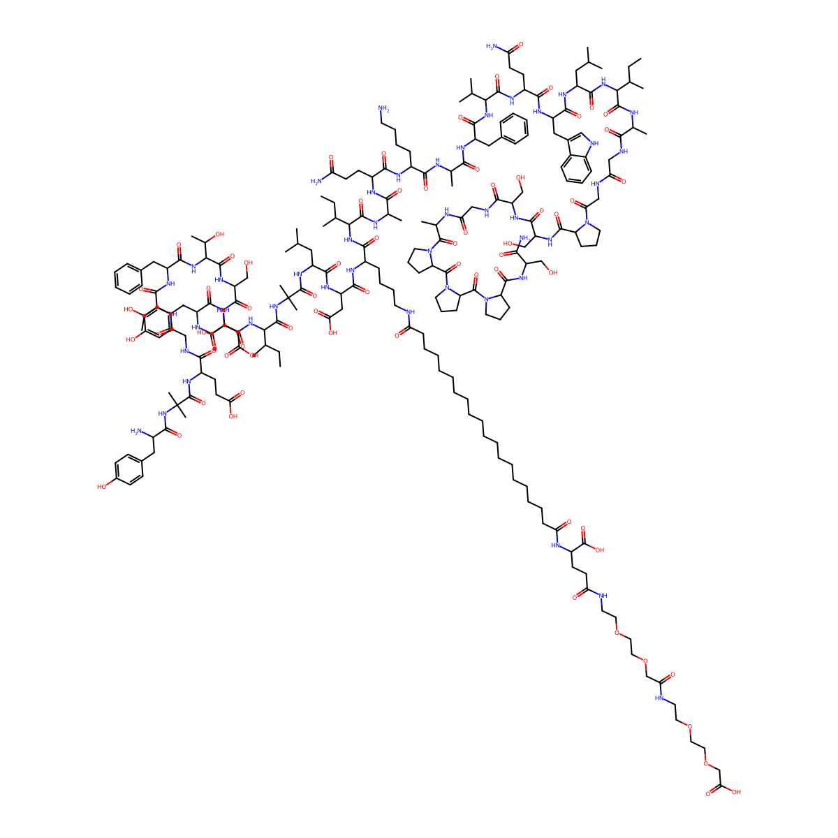 Tirzepatide molecular structure, CAS 2023788-19-2