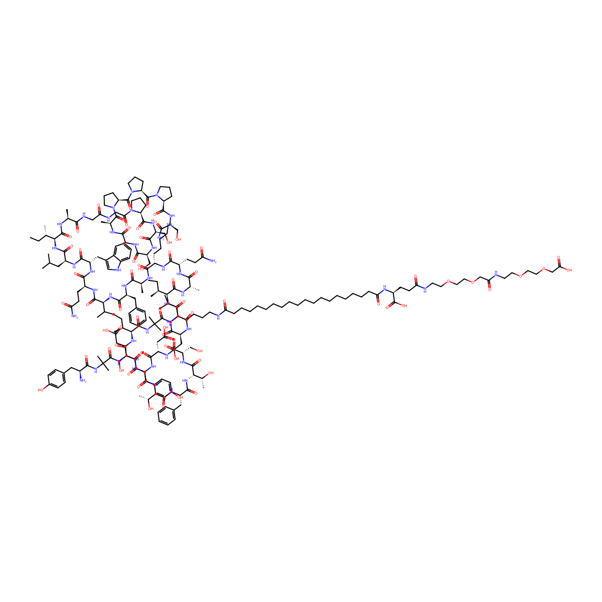 Tirzepatide molecular structure, CAS 2023788-19-2
