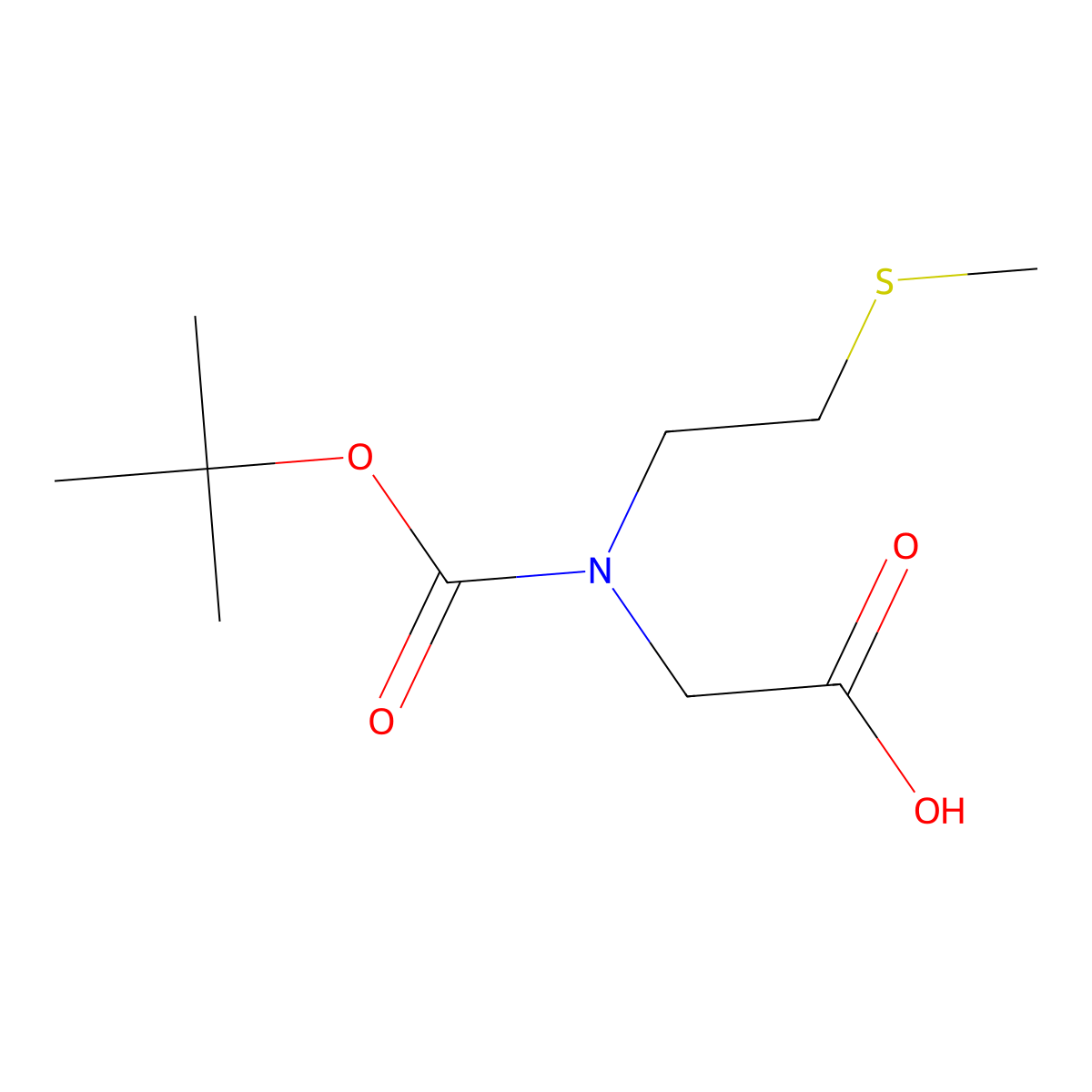 2-{[(Tert-butoxy)carbonyl][2-(methylsulfanyl)ethyl]amino}acetic acid molecular structure, CAS 2023799-89-3