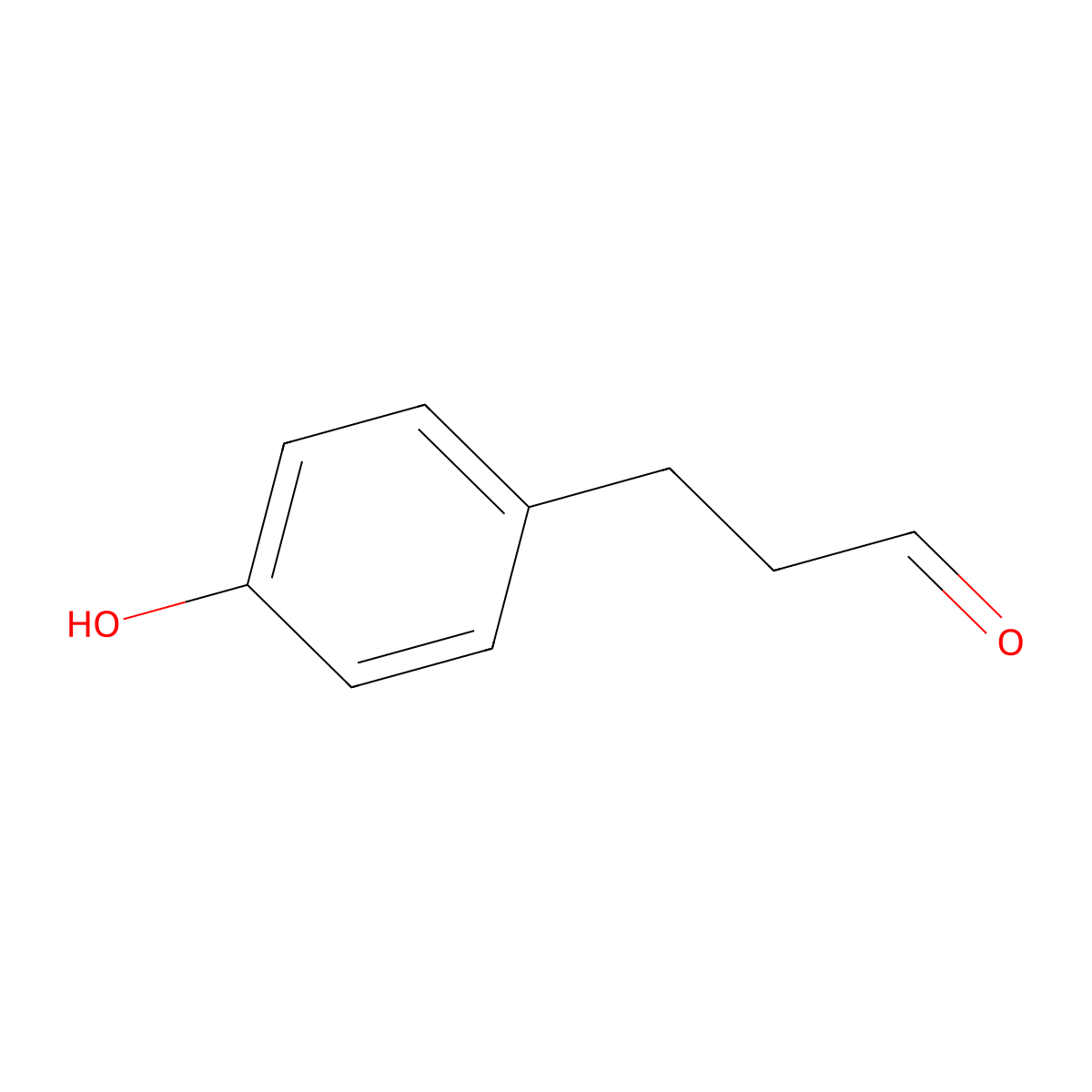 3-(4-Hydroxyphenyl)propanal molecular structure, CAS 20238-83-9