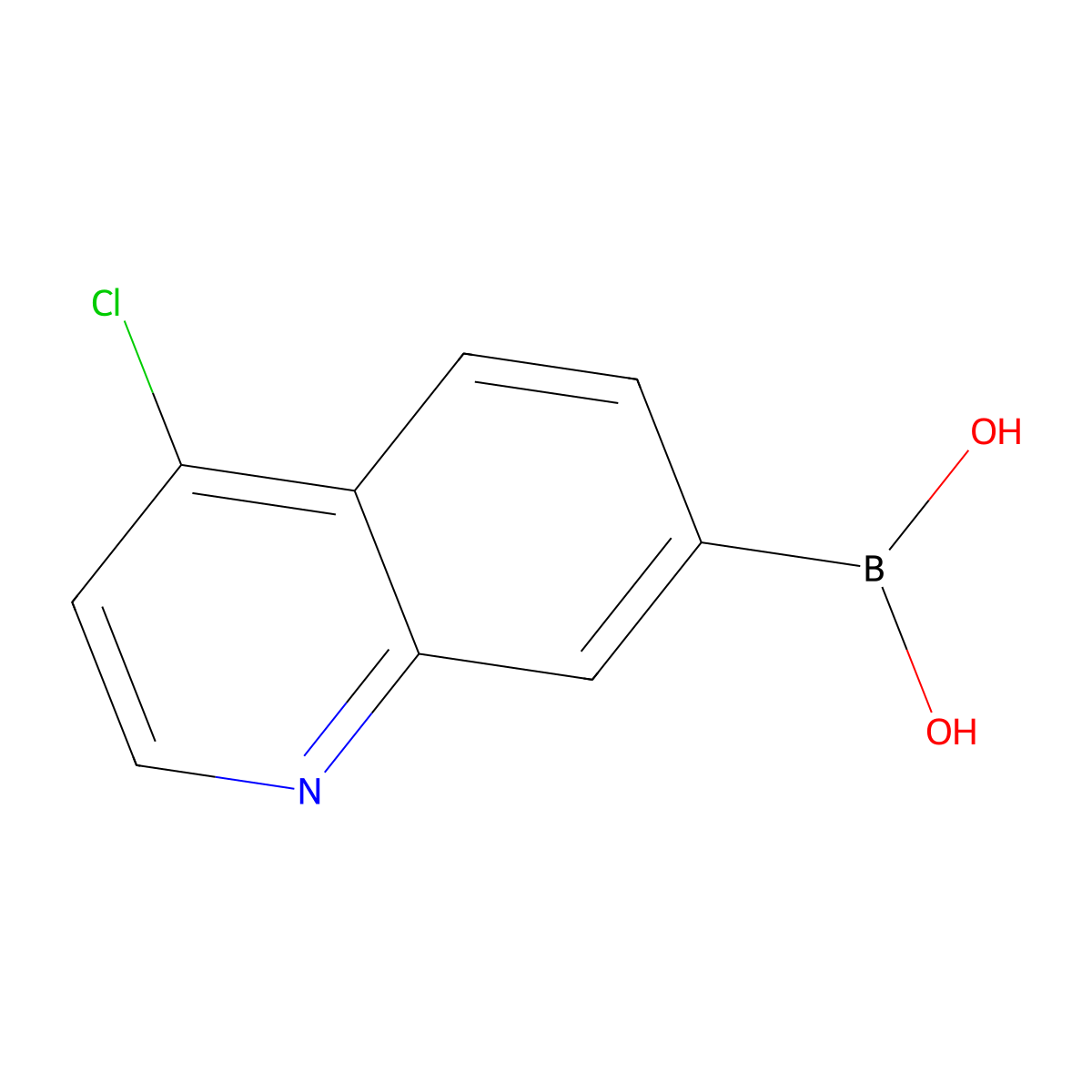 (4-Chloroquinolin-7-yl)boronic acid molecular structure, CAS 2023826-67-5