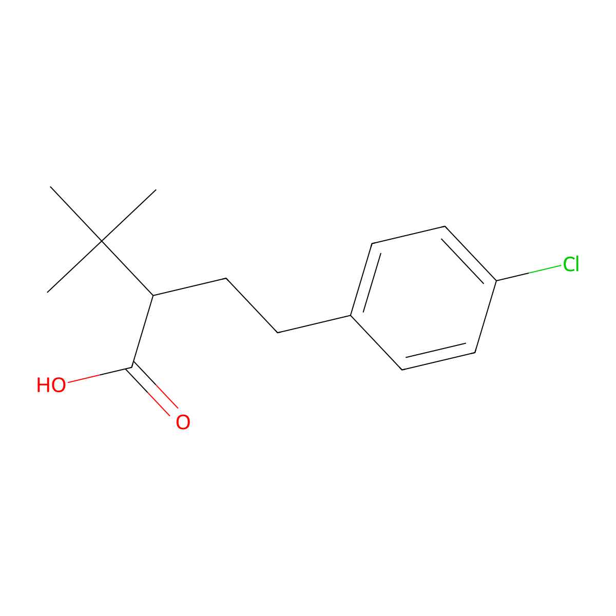 2-(2-(4-Chlorophenyl)ethyl)-3,3-dimethylbutanoic acid molecular structure, CAS 2023870-44-0
