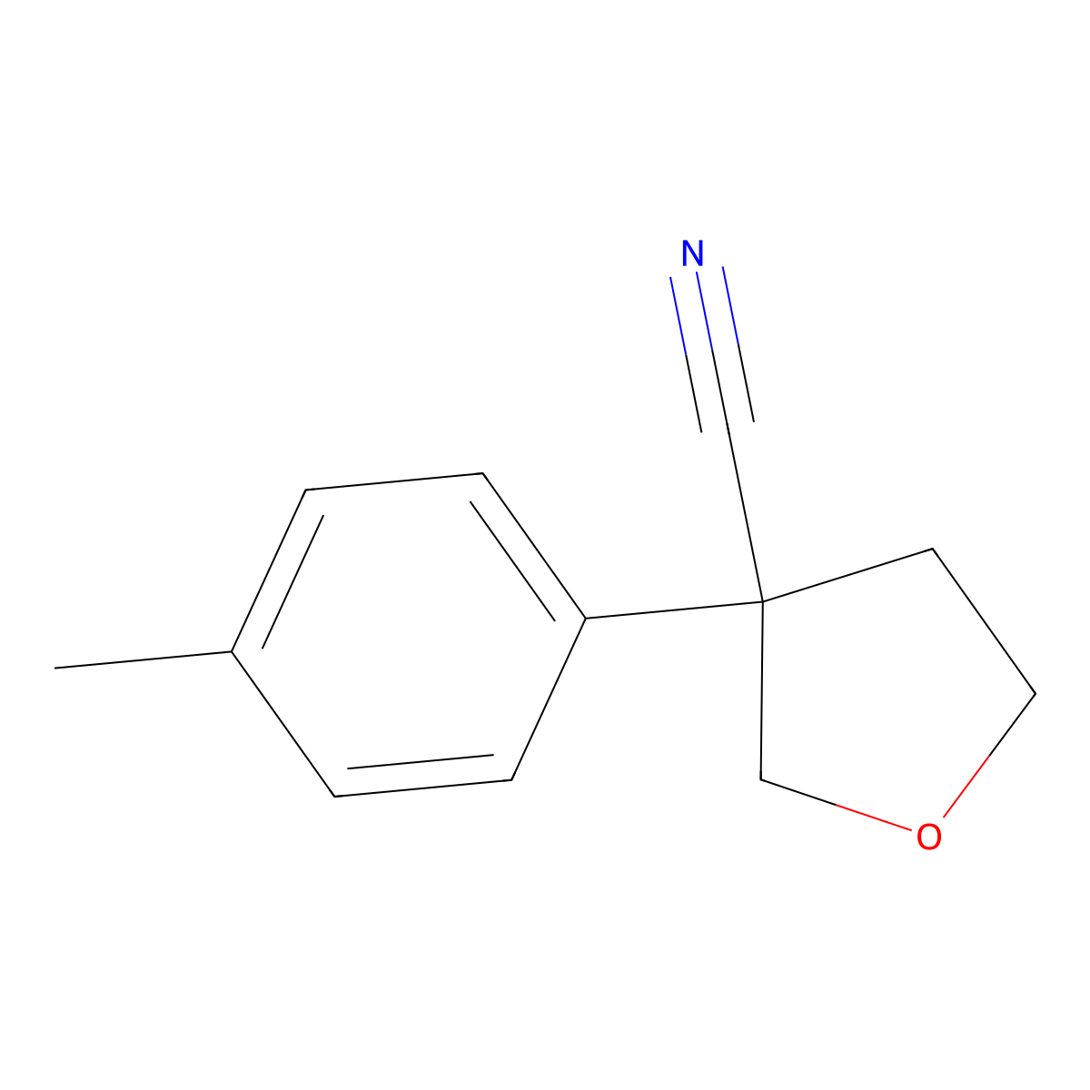 3-(4-Methylphenyl)oxolane-3-carbonitrile molecular structure, CAS 2023879-53-8
