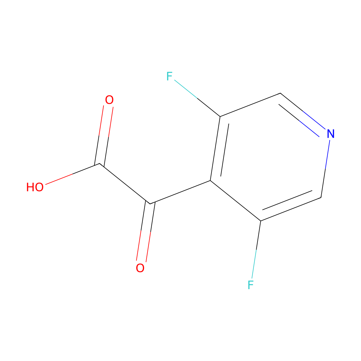 2-(3,5-Difluoropyridin-4-yl)-2-oxoacetic acid molecular structure, CAS 2023880-56-8