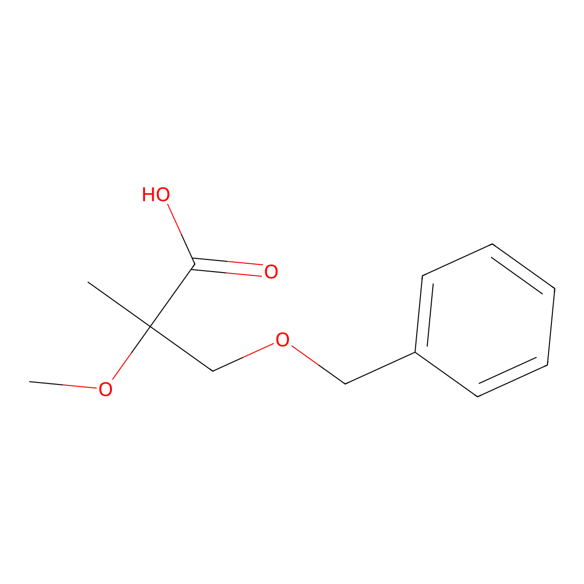 3-(Benzyloxy)-2-methoxy-2-methylpropanoic acid molecular structure, CAS 2023893-57-2