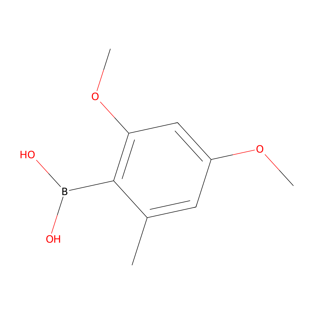 (2,4-Dimethoxy-6-methylphenyl)boronic acid molecular structure, CAS 202390-71-4