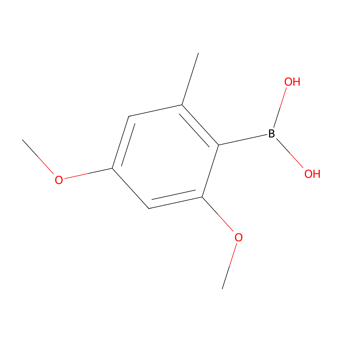 (2,4-Dimethoxy-6-methylphenyl)boronic acid molecular structure, CAS 202390-71-4