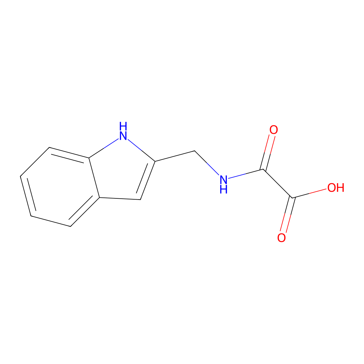 {[(1H-indol-2-yl)methyl]carbamoyl}formic acid molecular structure, CAS 2023906-46-7