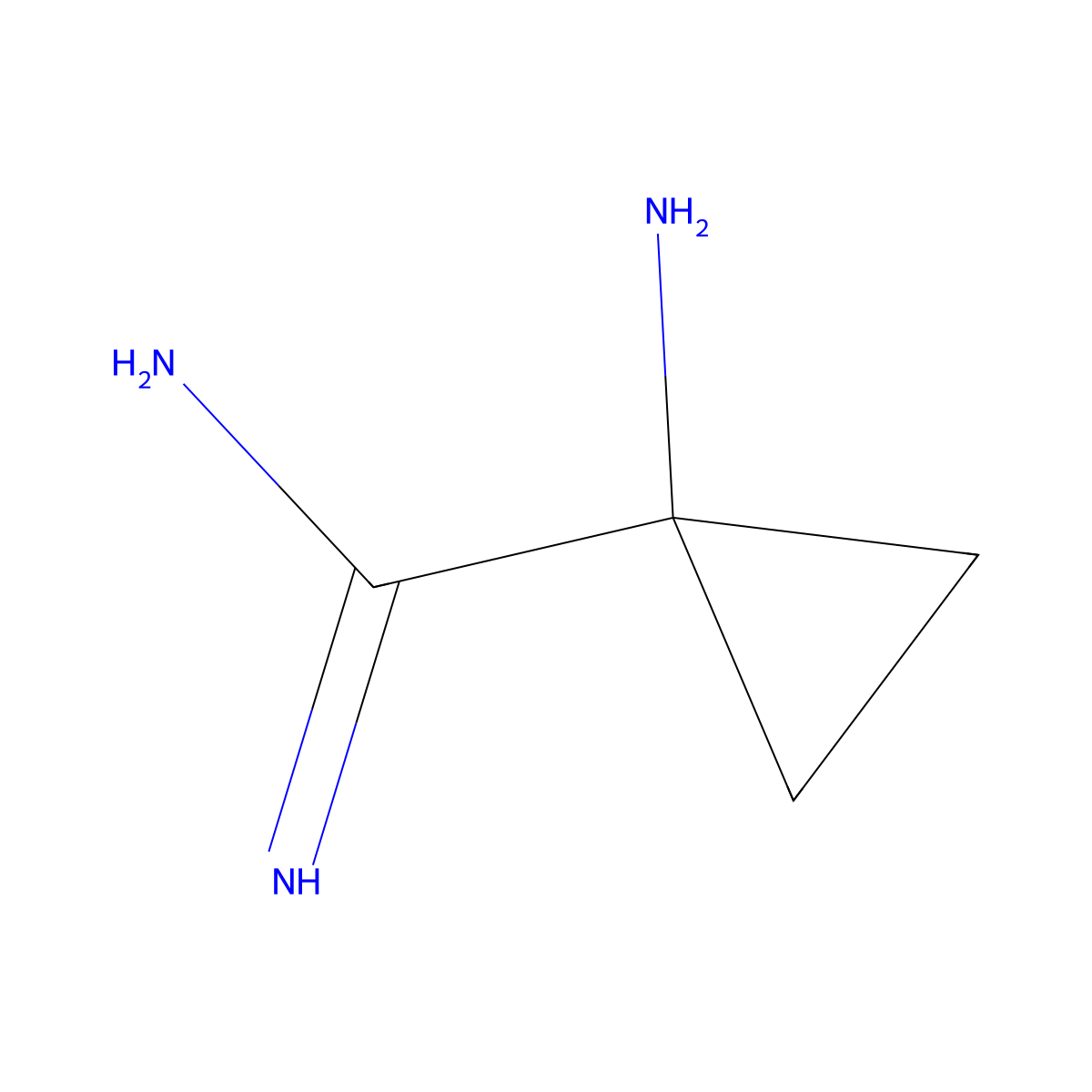 1-Aminocyclopropane-1-carboximidamide molecular structure, CAS 2023929-44-2