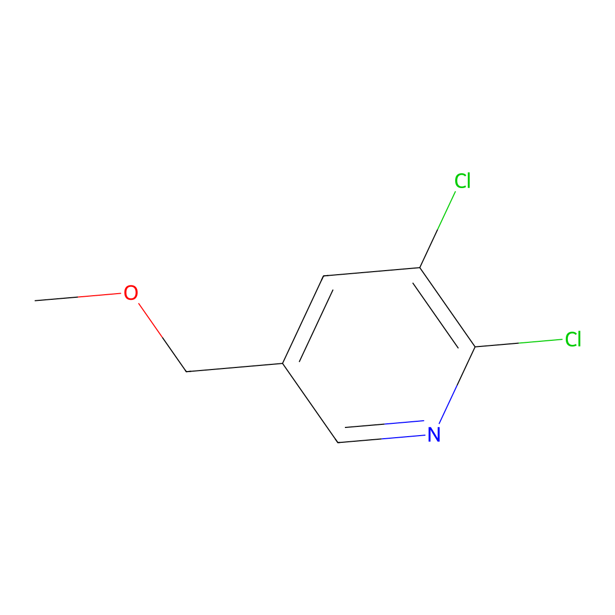 2,3-Dichloro-5-(methoxymethyl)pyridine molecular structure, CAS 202395-72-0