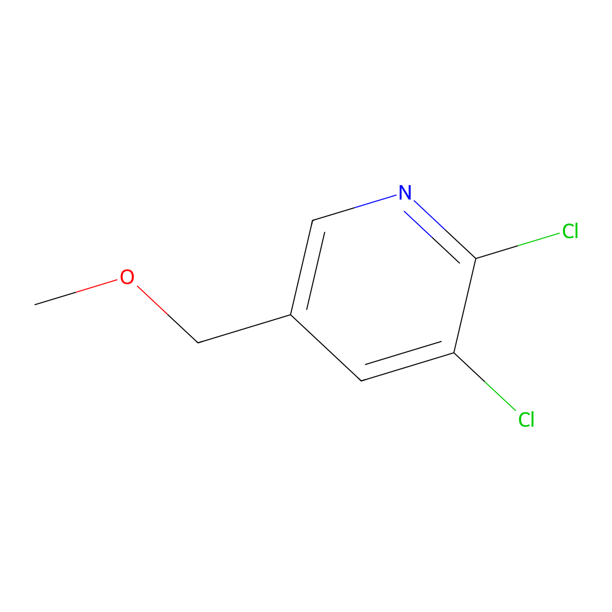 2,3-Dichloro-5-(methoxymethyl)pyridine molecular structure, CAS 202395-72-0