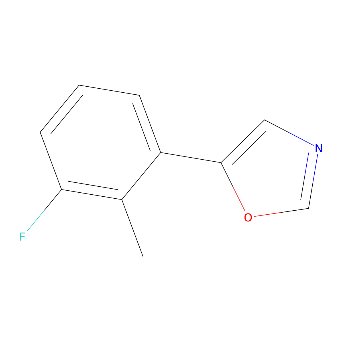 5-(3-Fluoro-2-methylphenyl)oxazole molecular structure, CAS 2023983-81-3