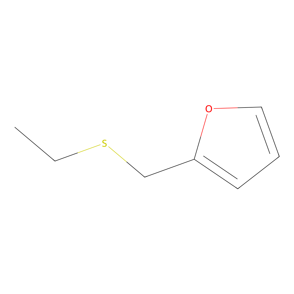 2-((Ethylthio)methyl)furan molecular structure, CAS 2024-70-6