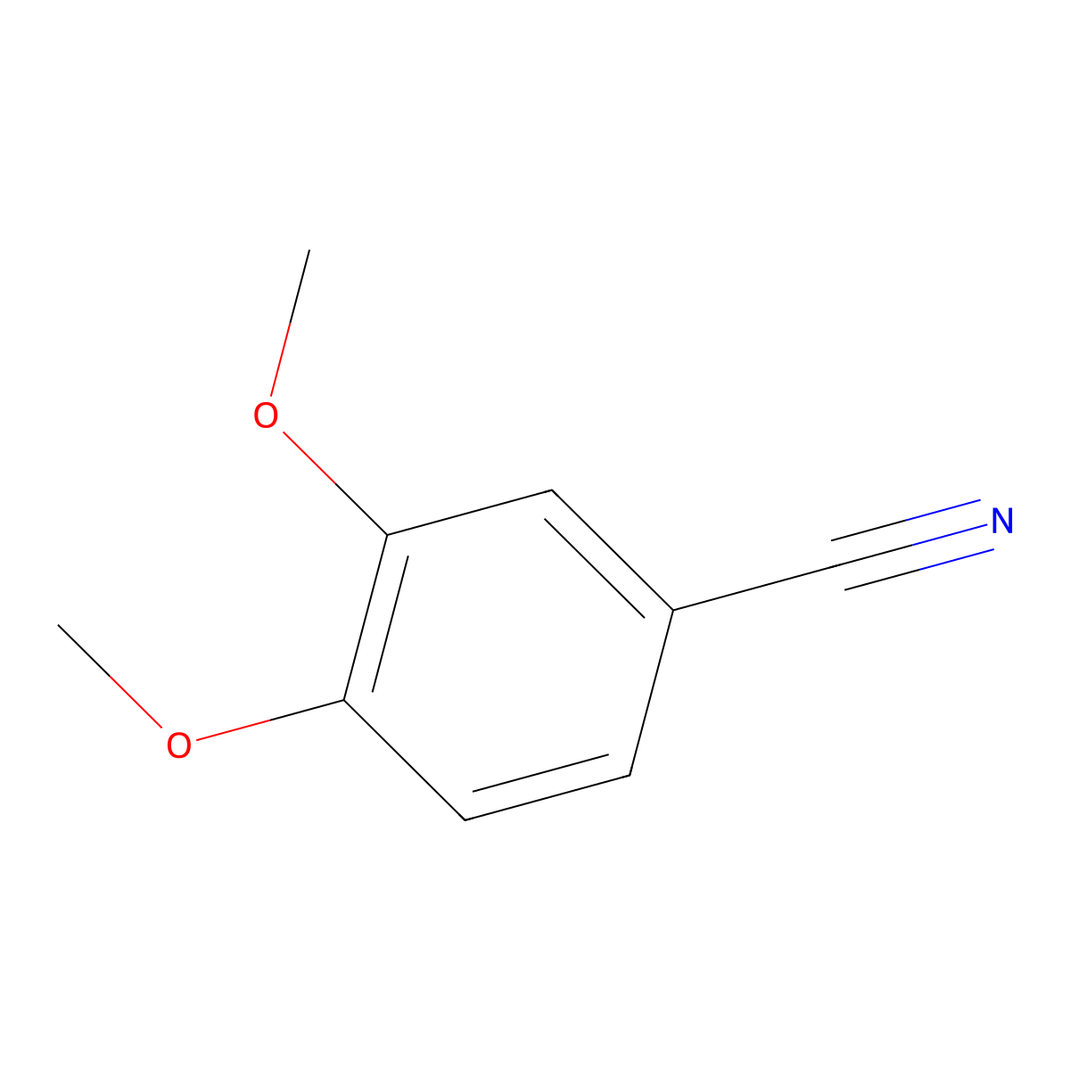 3,4-Dimethoxybenzonitrile molecular structure, CAS 2024-83-1