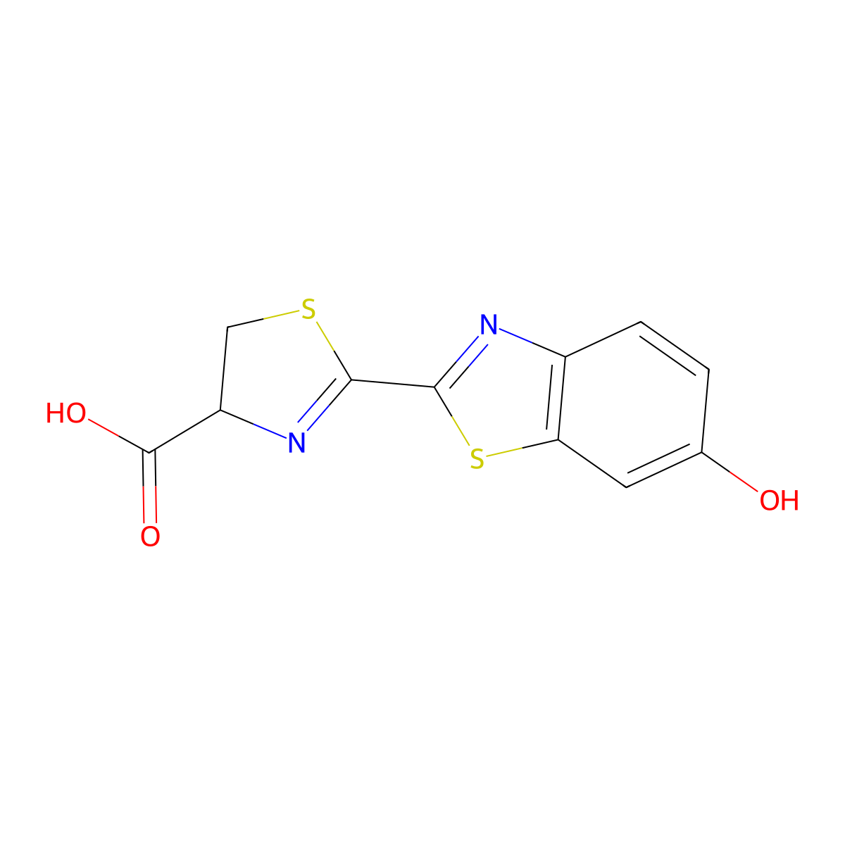 2-(6-Hydroxybenzo[d]thiazol-2-yl)-4,5-dihydrothiazole-4-carboxylic acid molecular structure, CAS 20240-21-5