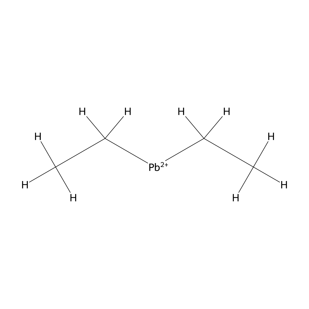 Diethyllead molecular structure, CAS 20240-41-9