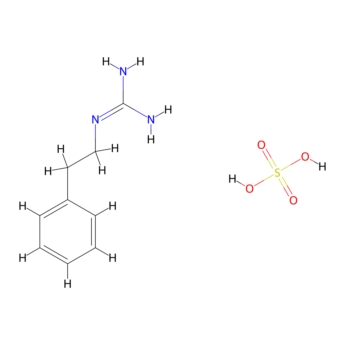 1-Phenethylguanidine hemisulfate molecular structure, CAS 202401-38-5