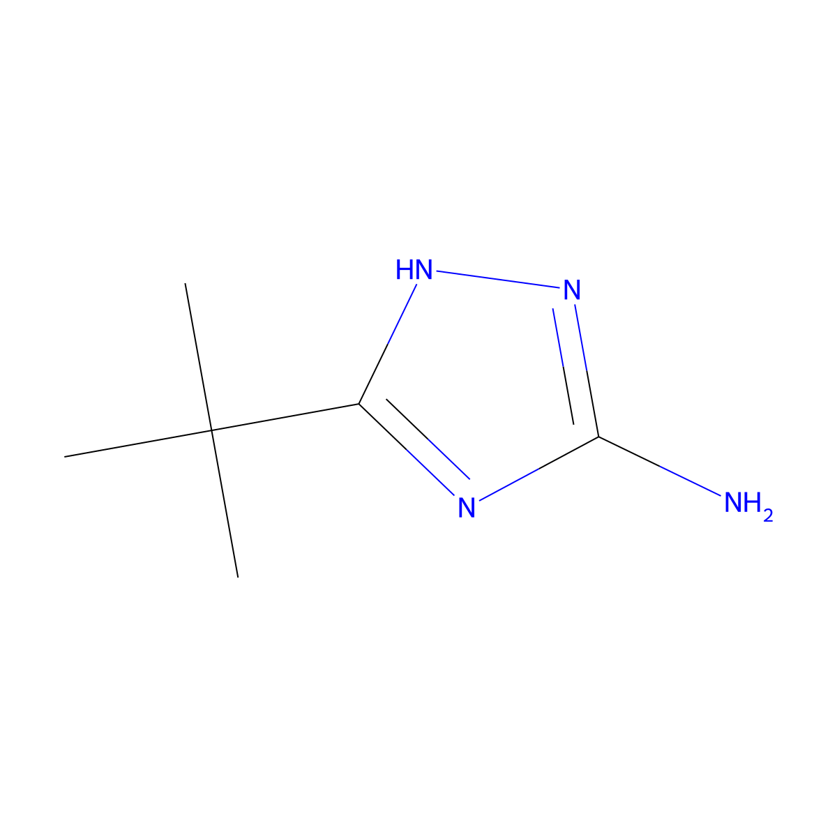 5-tert-butyl-4H-1,2,4-triazol-3-amine molecular structure, CAS 202403-45-0