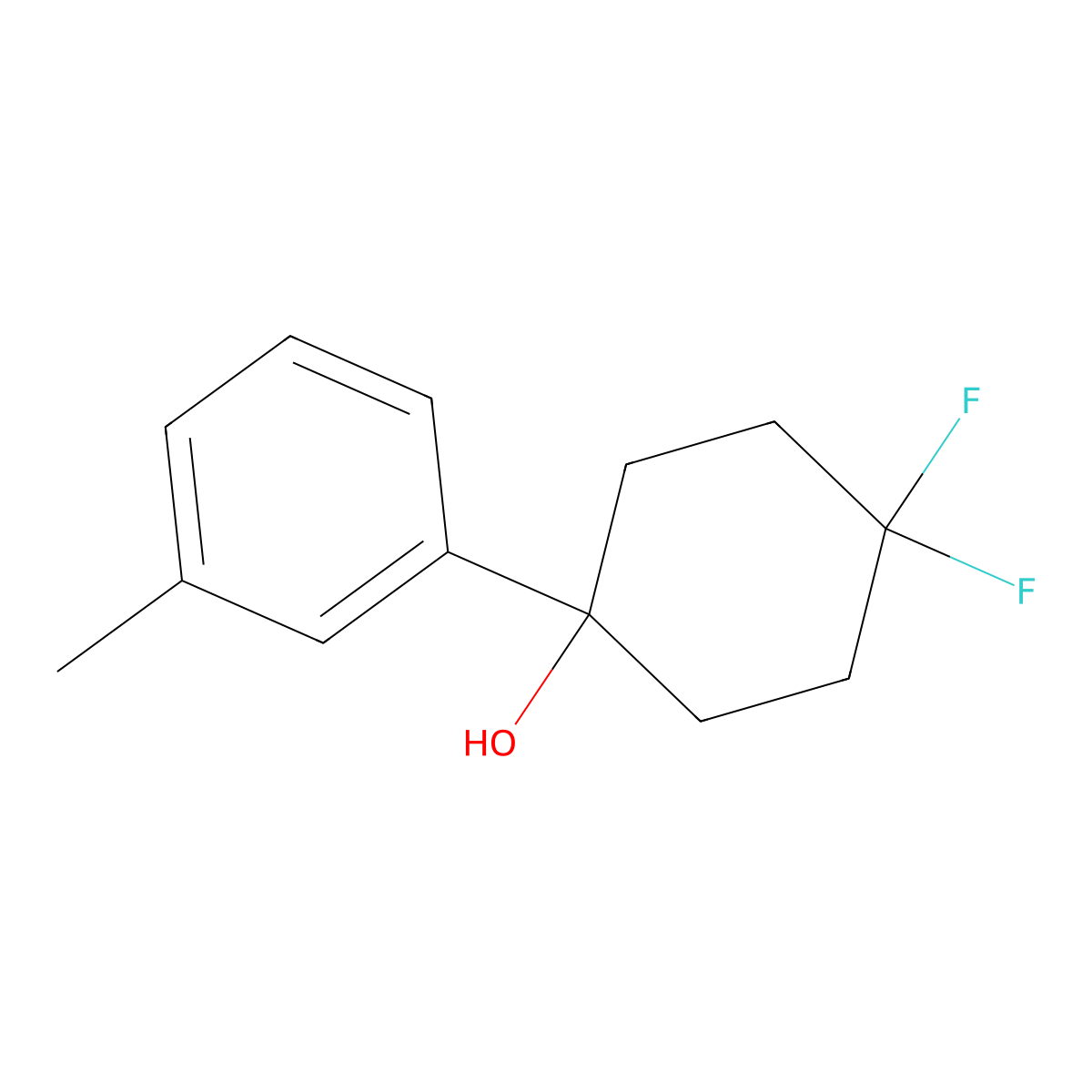 4,4-Difluoro-1-(3-methylphenyl)cyclohexanol molecular structure, CAS 2024086-12-0