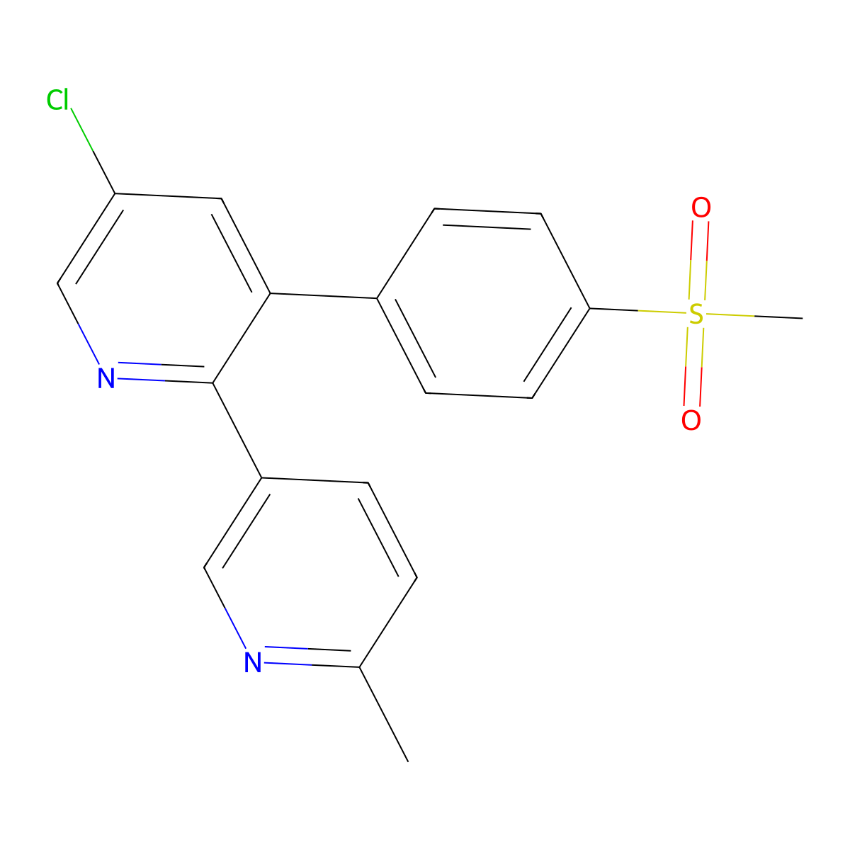 Etoricoxib molecular structure, CAS 202409-33-4