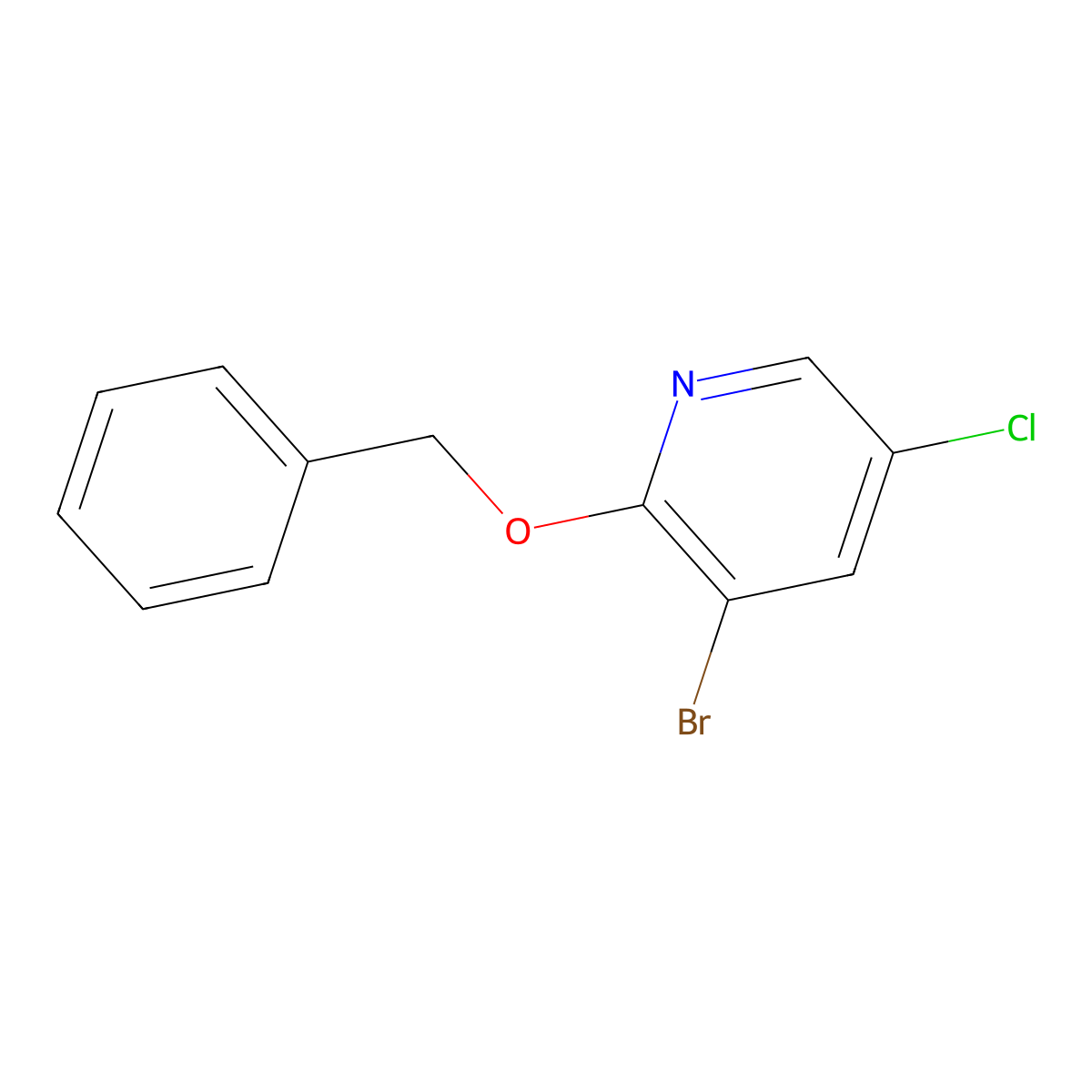 2-(Benzyloxy)-3-bromo-5-chloropyridine molecular structure, CAS 202409-82-3