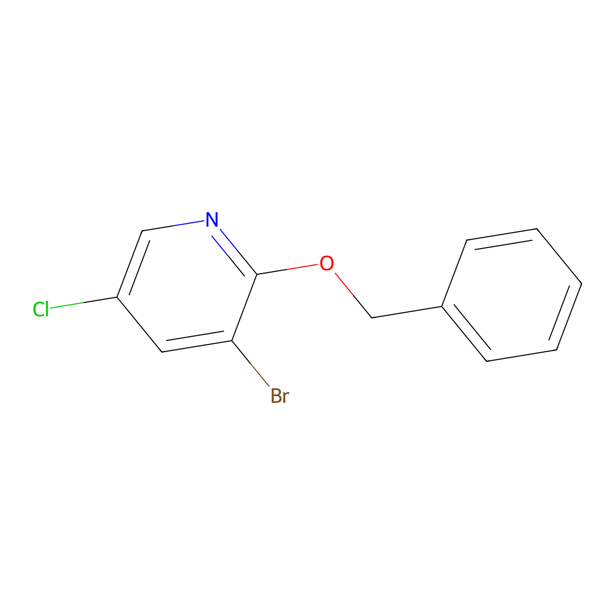 2-(Benzyloxy)-3-bromo-5-chloropyridine molecular structure, CAS 202409-82-3
