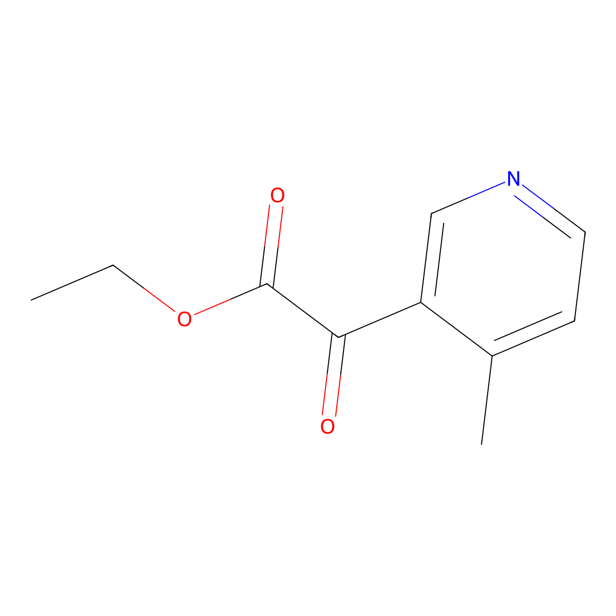 Ethyl 4-methyl-alpha-oxo-3-pyridineacetate molecular structure, CAS 2024091-40-3