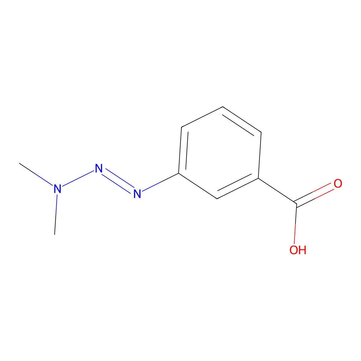 3-(3,3-Dimethyl-1-triazen-1-yl)benzoic acid molecular structure, CAS 20241-07-0