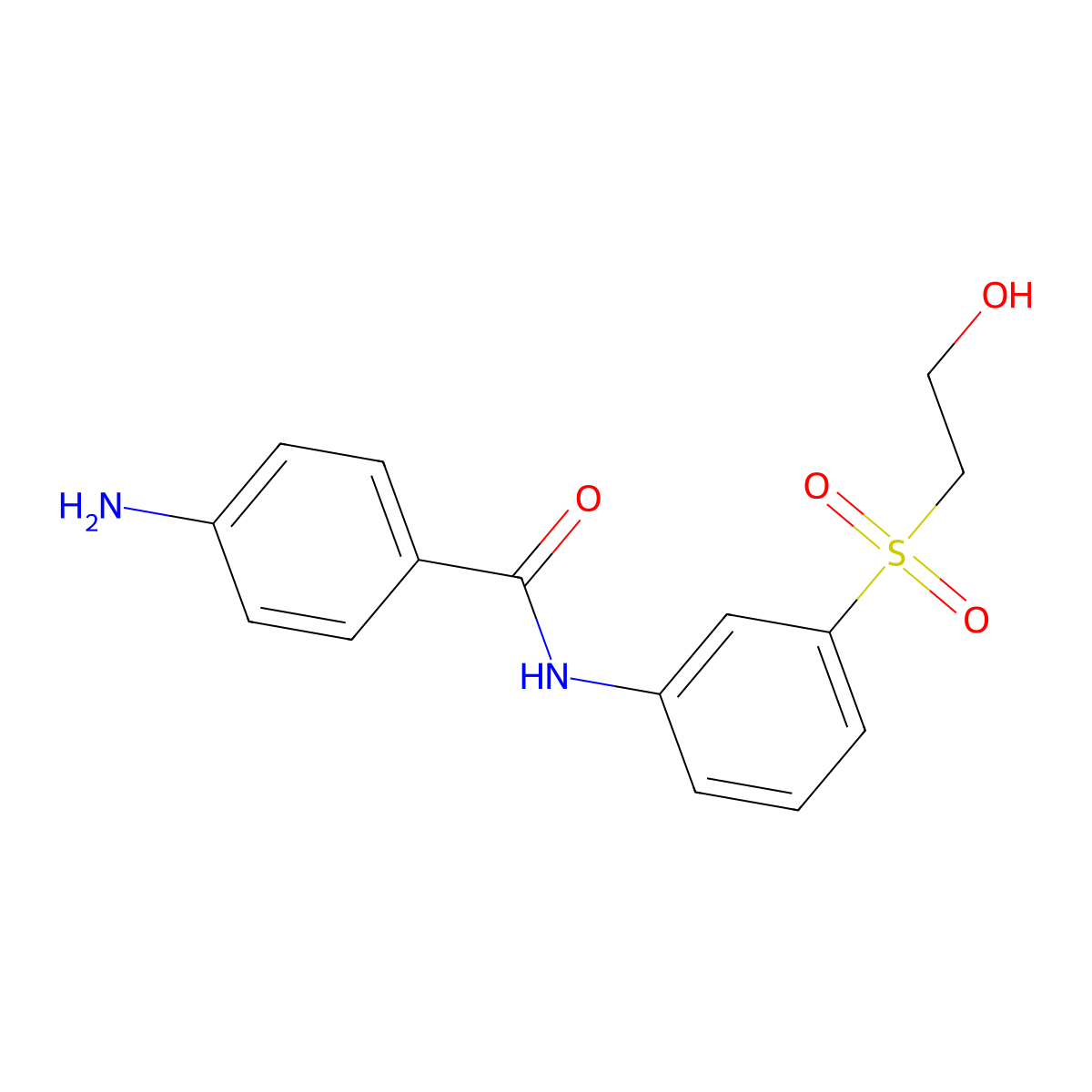 4-Amino-N-(3-(2-hydroxyethyl)sulfonylphenyl)benzamide molecular structure, CAS 20241-68-3