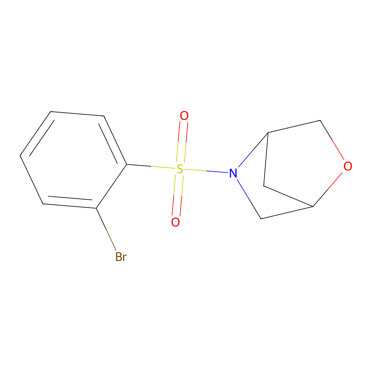 5-((2-Bromophenyl)sulfonyl)-2-oxa-5-azabicyclo[2.2.1]heptane molecular structure, CAS 2024100-41-0