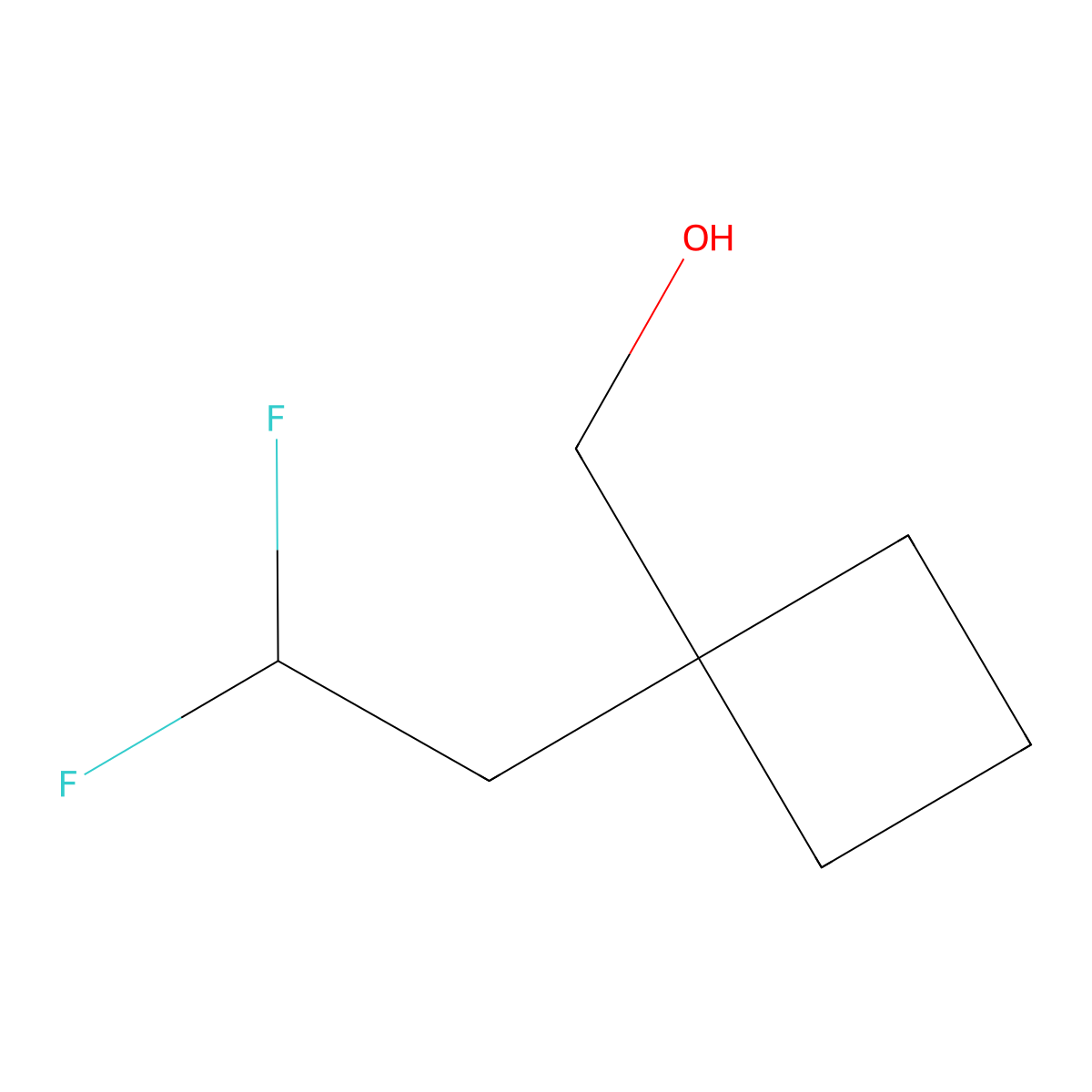 (1-(2,2-Difluoroethyl)cyclobutyl)methanol molecular structure, CAS 2024104-93-4