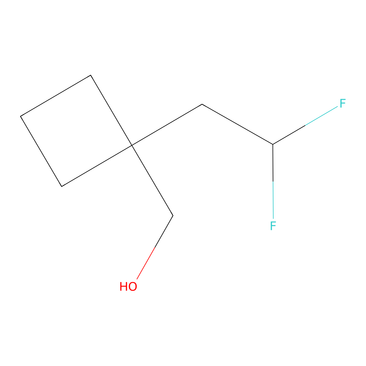 (1-(2,2-Difluoroethyl)cyclobutyl)methanol molecular structure, CAS 2024104-93-4