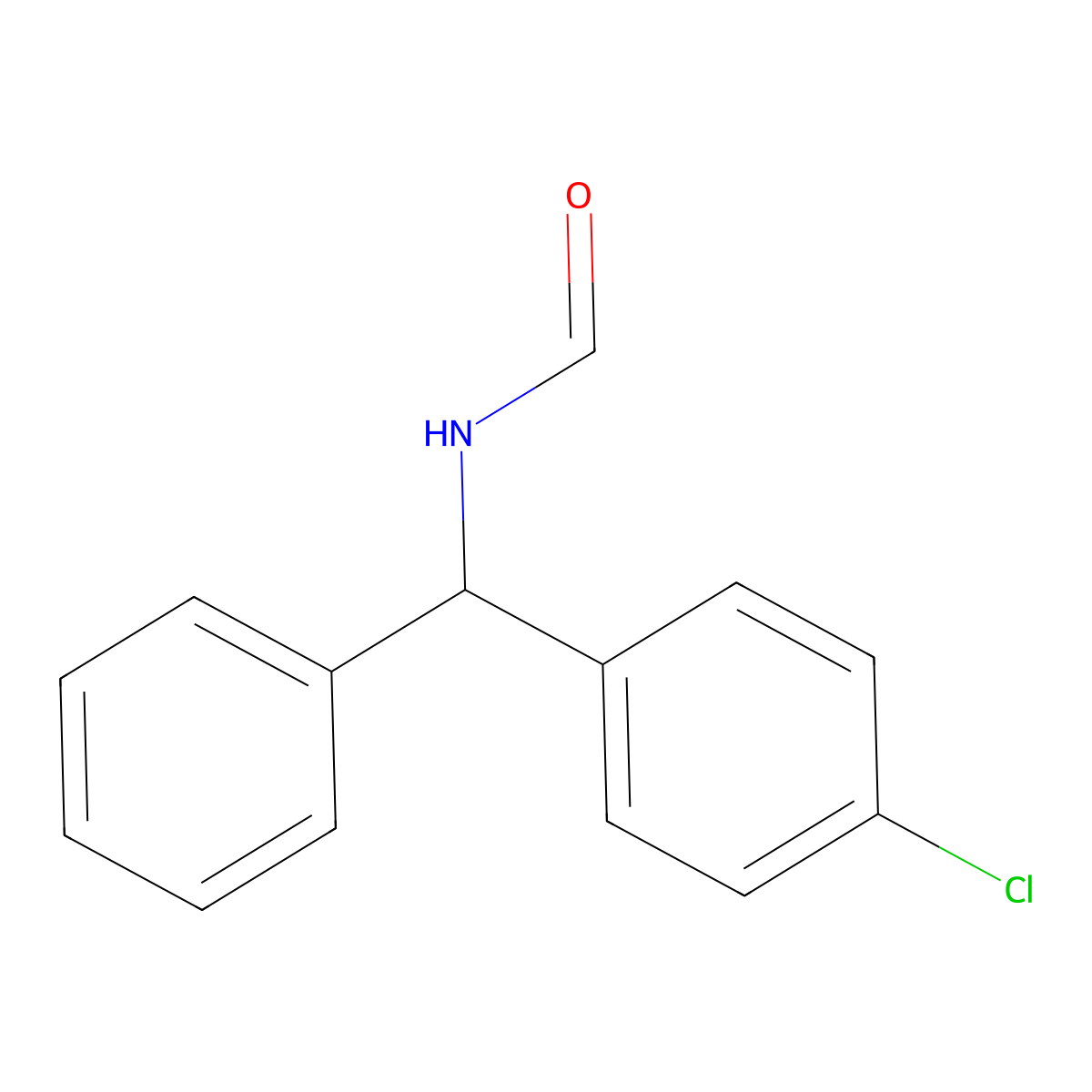 Formamide, N-[(4-chlorophenyl)phenylmethyl]- molecular structure, CAS 202414-68-4
