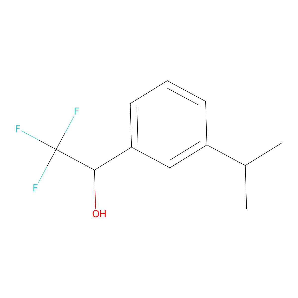 2,2,2-Trifluoro-1-[3-(propan-2-yl)phenyl]ethan-1-ol molecular structure, CAS 2024148-52-3