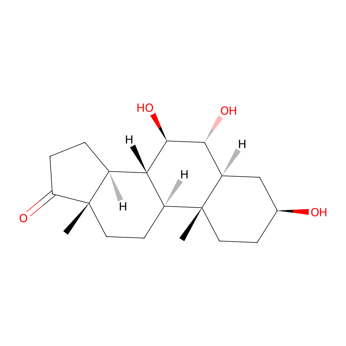 (3S,5S,6R,7R,8R,9S,10R,13S,14S)-3,6,7-Trihydroxy-10,13-dimethylhexadecahydro-17H-cyclopenta[a]phenanthren-17-one molecular structure, CAS 202415-95-0