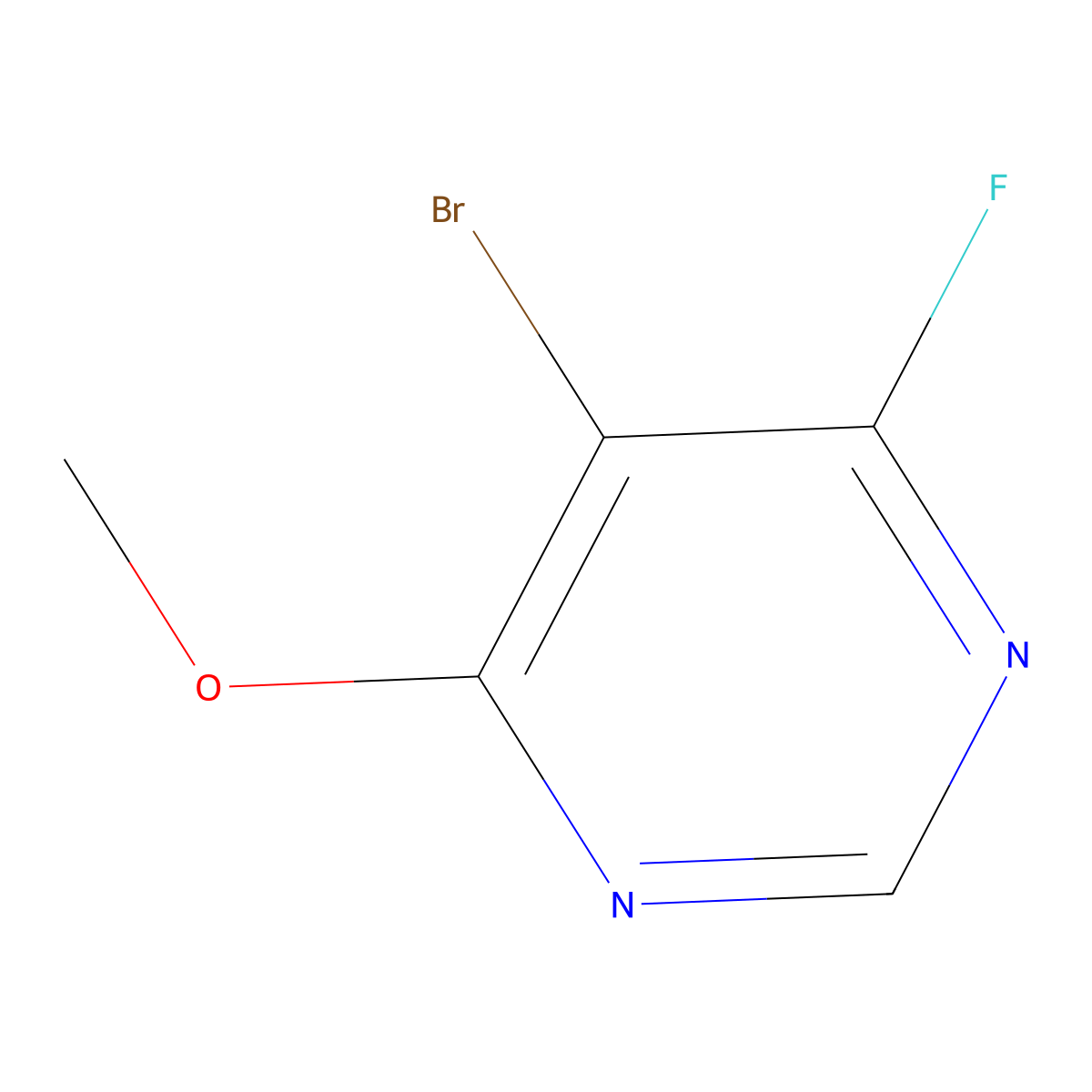 5-Bromo-4-fluoro-6-methoxypyrimidine molecular structure, CAS 2024244-82-2