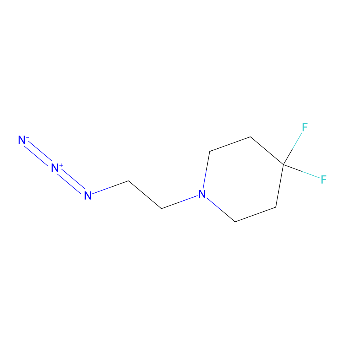 1-(2-Azidoethyl)-4,4-difluoropiperidine molecular structure, CAS 2024278-93-9