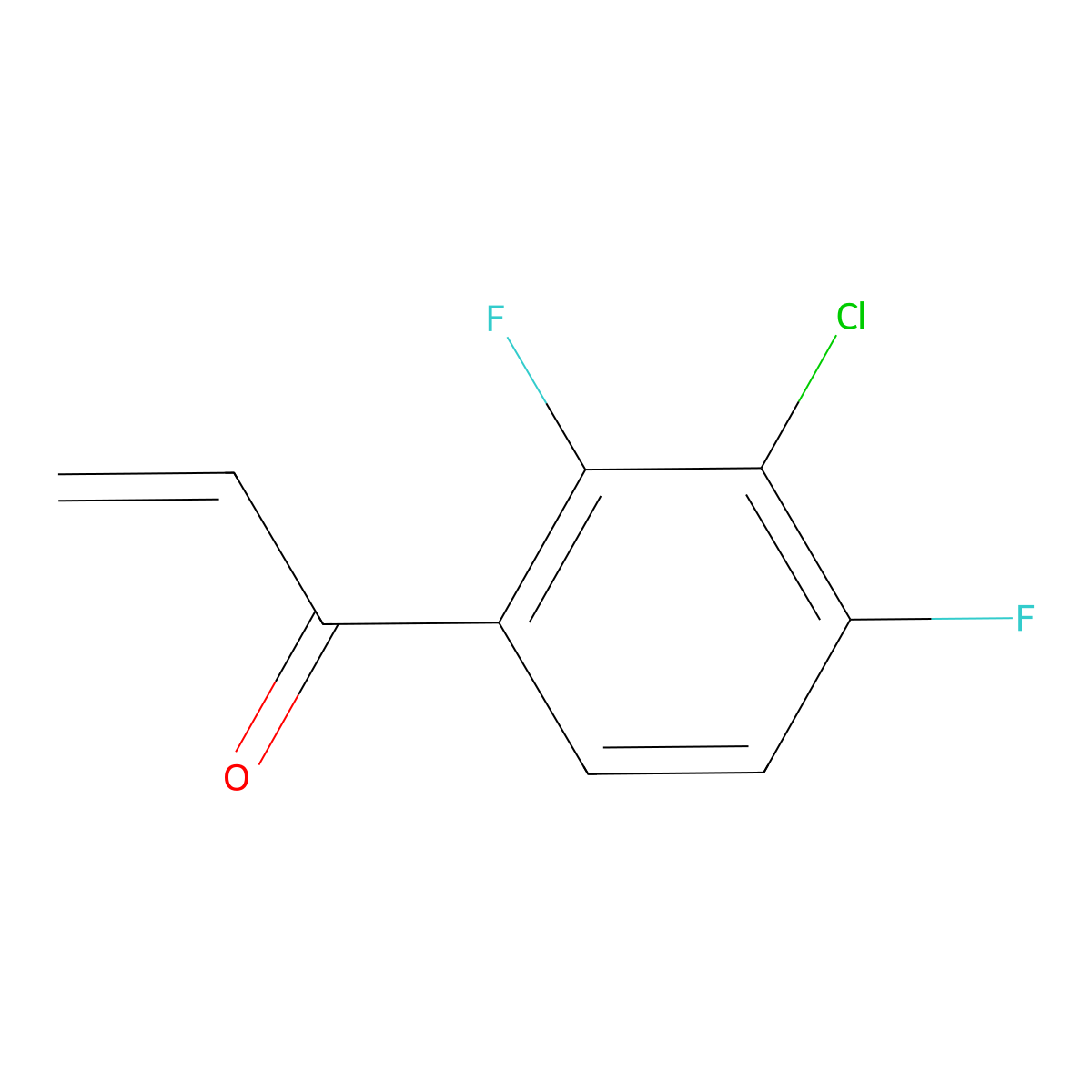 1-(3-Chloro-2,4-difluorophenyl)prop-2-en-1-one molecular structure, CAS 2024334-01-6