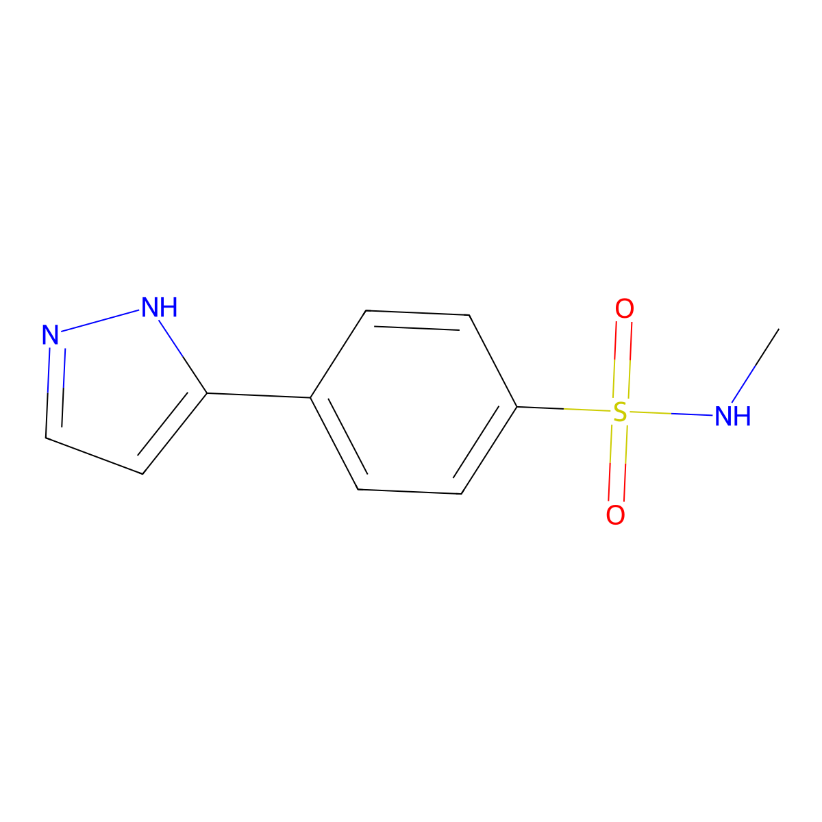 N-methyl-4-(1H-pyrazol-3-yl)benzene-1-sulfonamide molecular structure, CAS 2024363-82-2